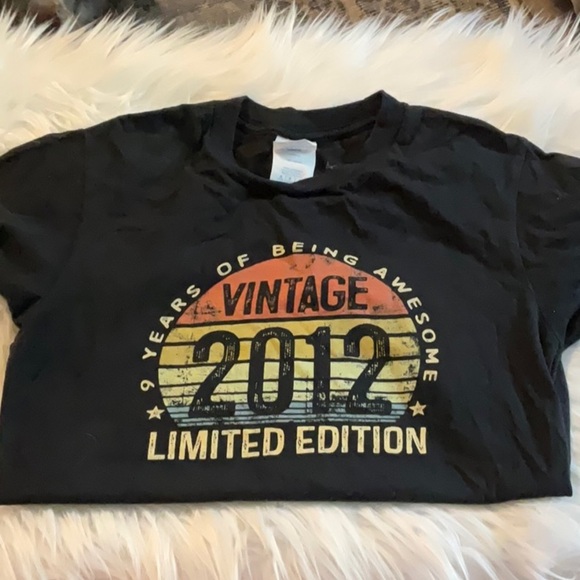 Port and Company Black Short Sleeve Tee Retro Design - Picture 1 of 3